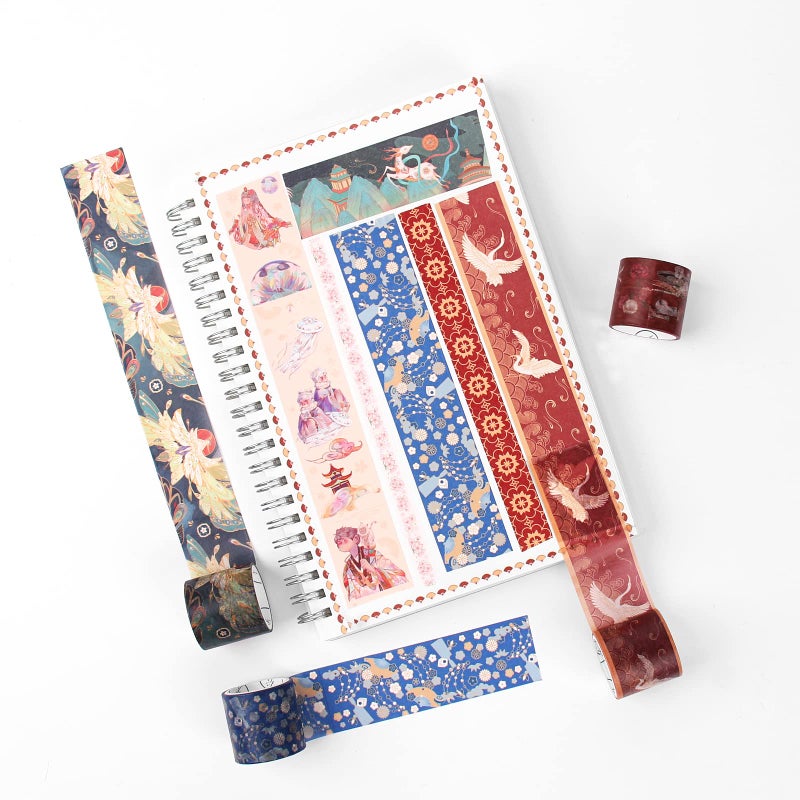 Dizdkizd Washi Tape Set, 100 Rolls Vintage Design Masking Tapes with 4 Sizes 5mm/10mm/15mm/30mm Wide, Colorful Decorative Tapes for DIY, Scrapbooking, Planners, Photo Album, Calendar - Image 4